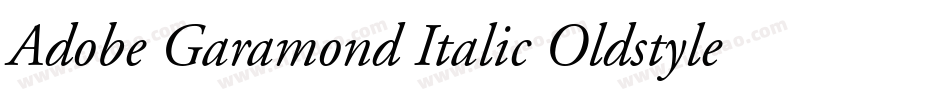 Adobe Garamond Italic Oldstyle Figures字体转换